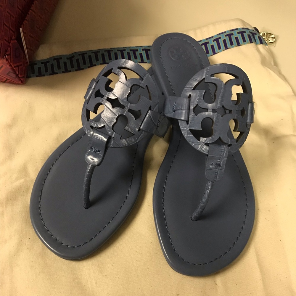 Tory Burch Miller Sandal, Embossed Leather